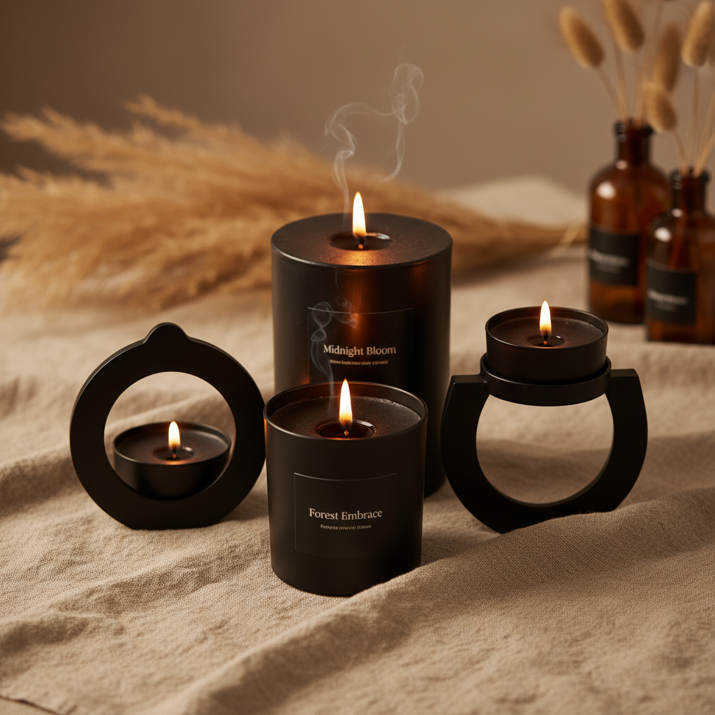 Experience Tranquility with Sophisticated Black Scented Candles