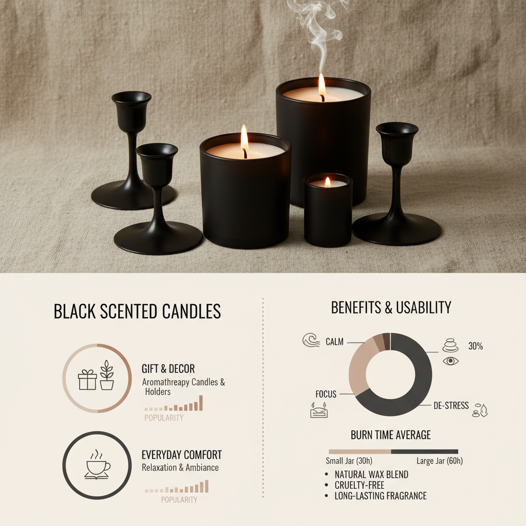 Experience Tranquility with Sophisticated Black Scented Candles