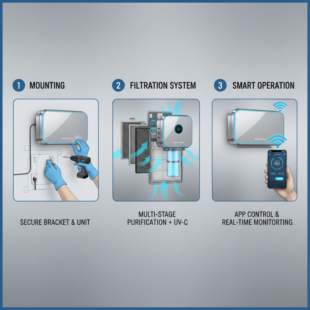 wall mounted air purifier with uv light