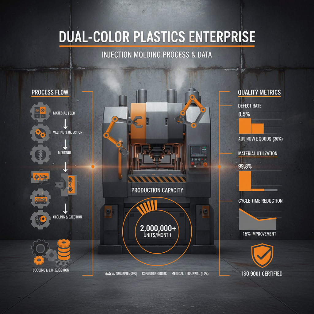 Processing two-color plastic parts enterprise