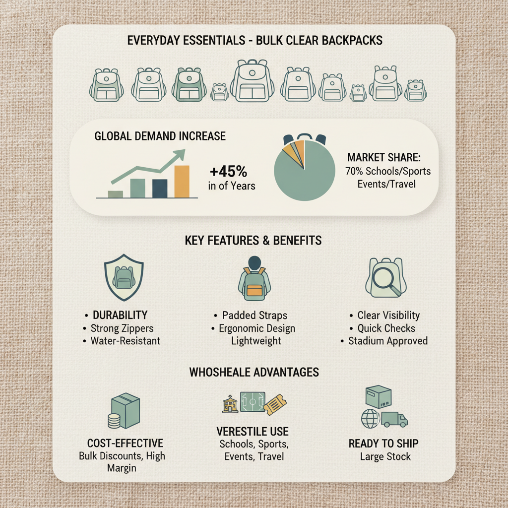 wholesale clear backpacks in bulk