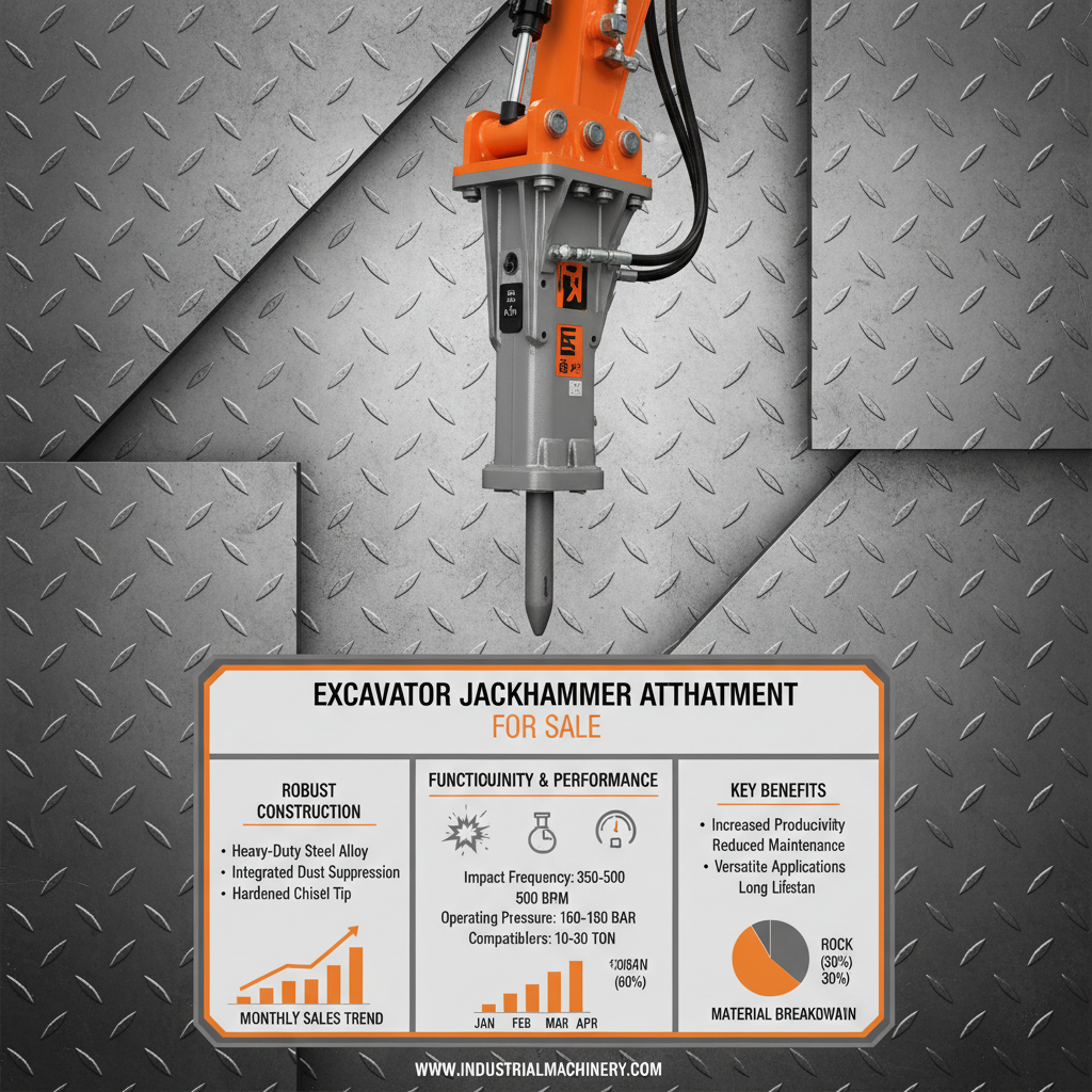excavator jackhammer attachment for sale