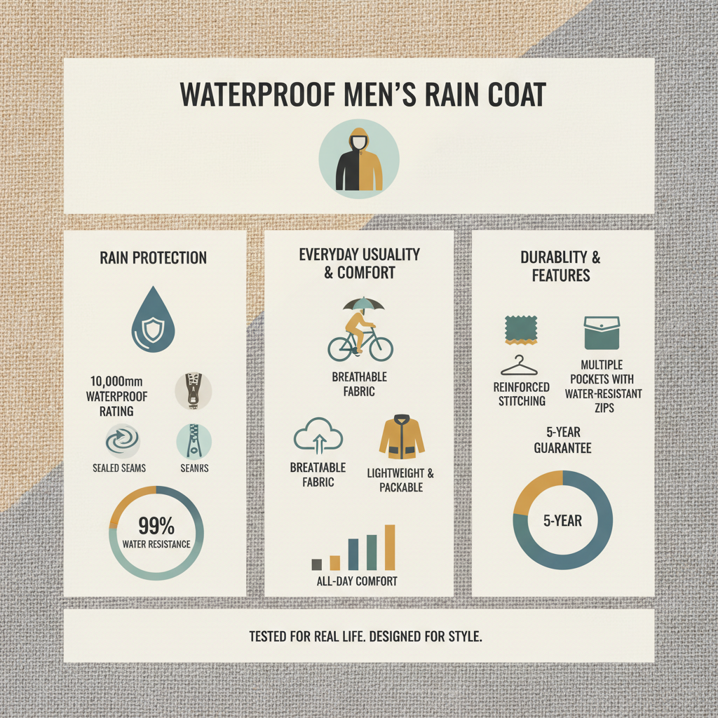 waterproof mens rain coat