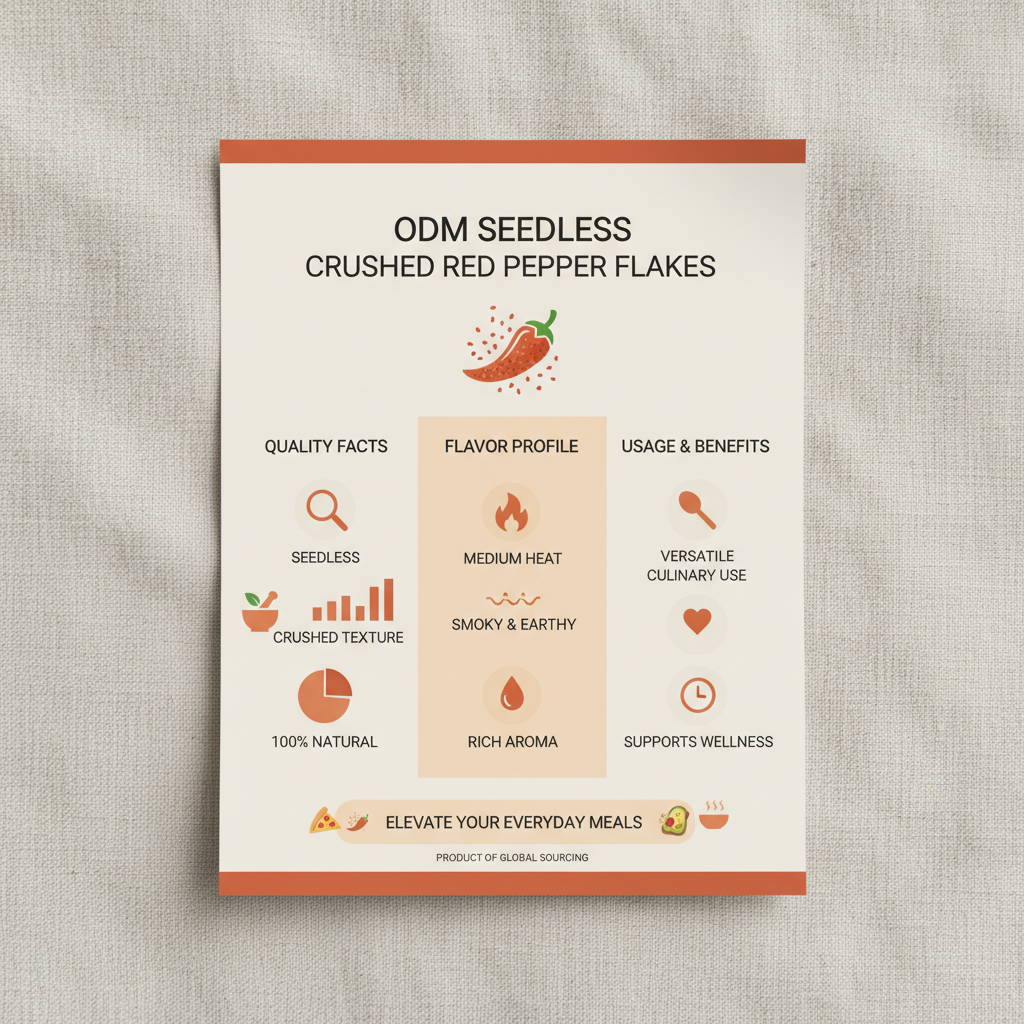 odm seedless crushed red pepper flakes