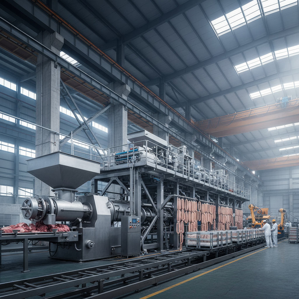 sausage stuffing with meat grinder Manufacture