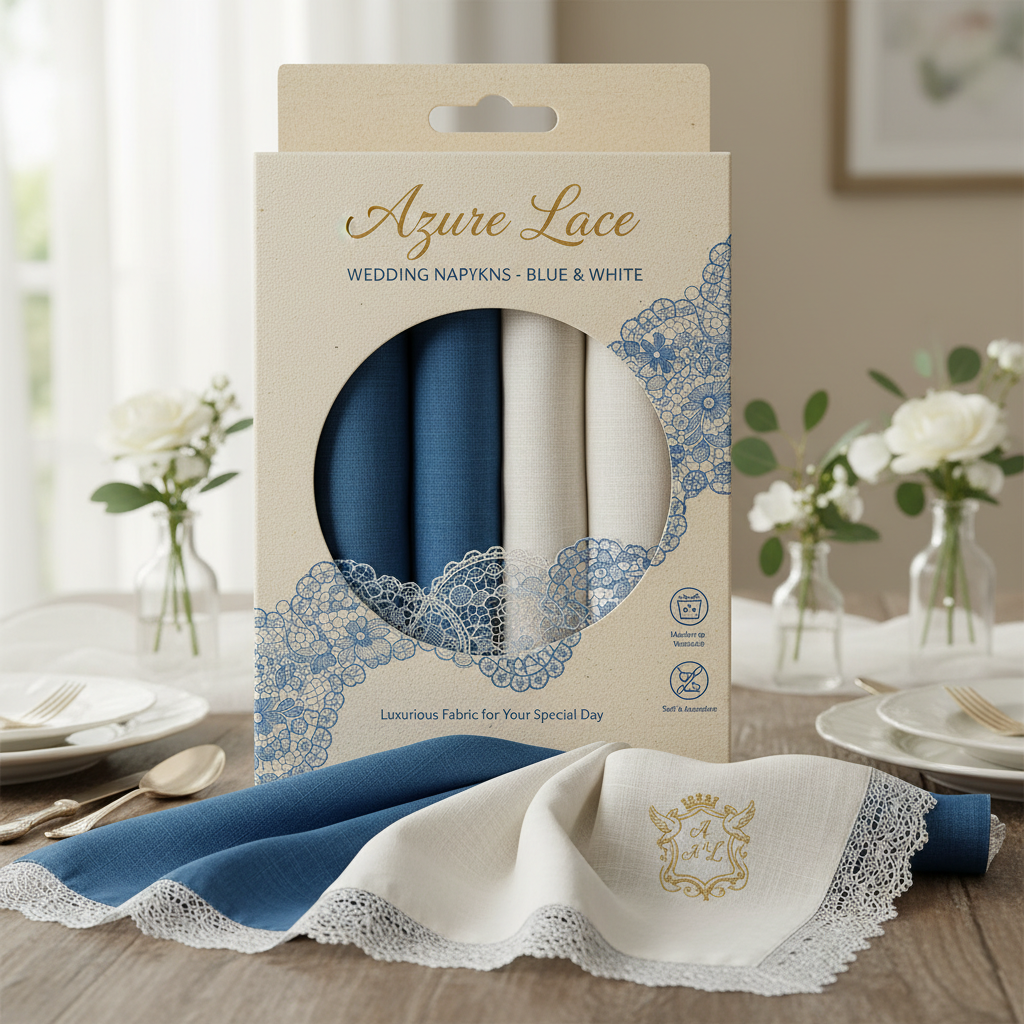 Elevate Your Wedding Decor with Stunning Blue and White Wedding Napkins
