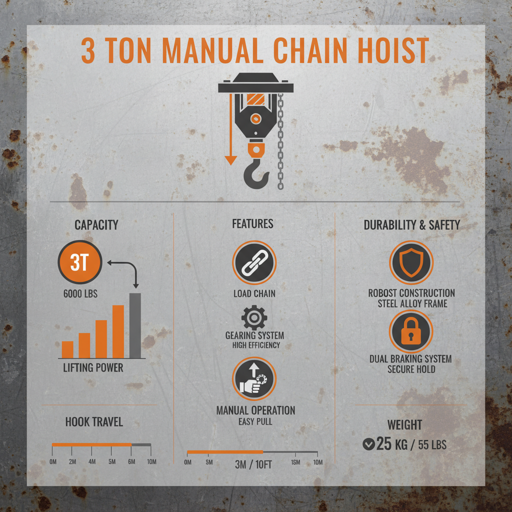 Maximize Lifting Efficiency with a Robust 3 Ton Manual Chain Hoist