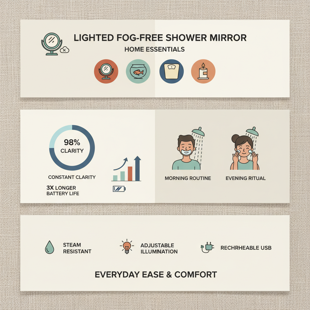 Enhance Your Bathroom with a Lighted Fog Free Shower Mirror