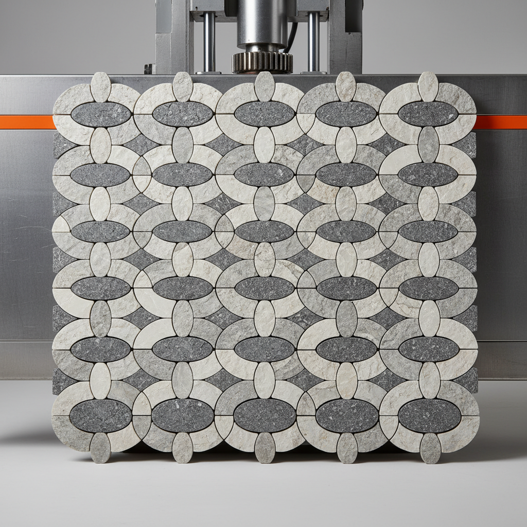 Elevate Your Design with Stunning Fog Chain Link Stone Mosaic Tile