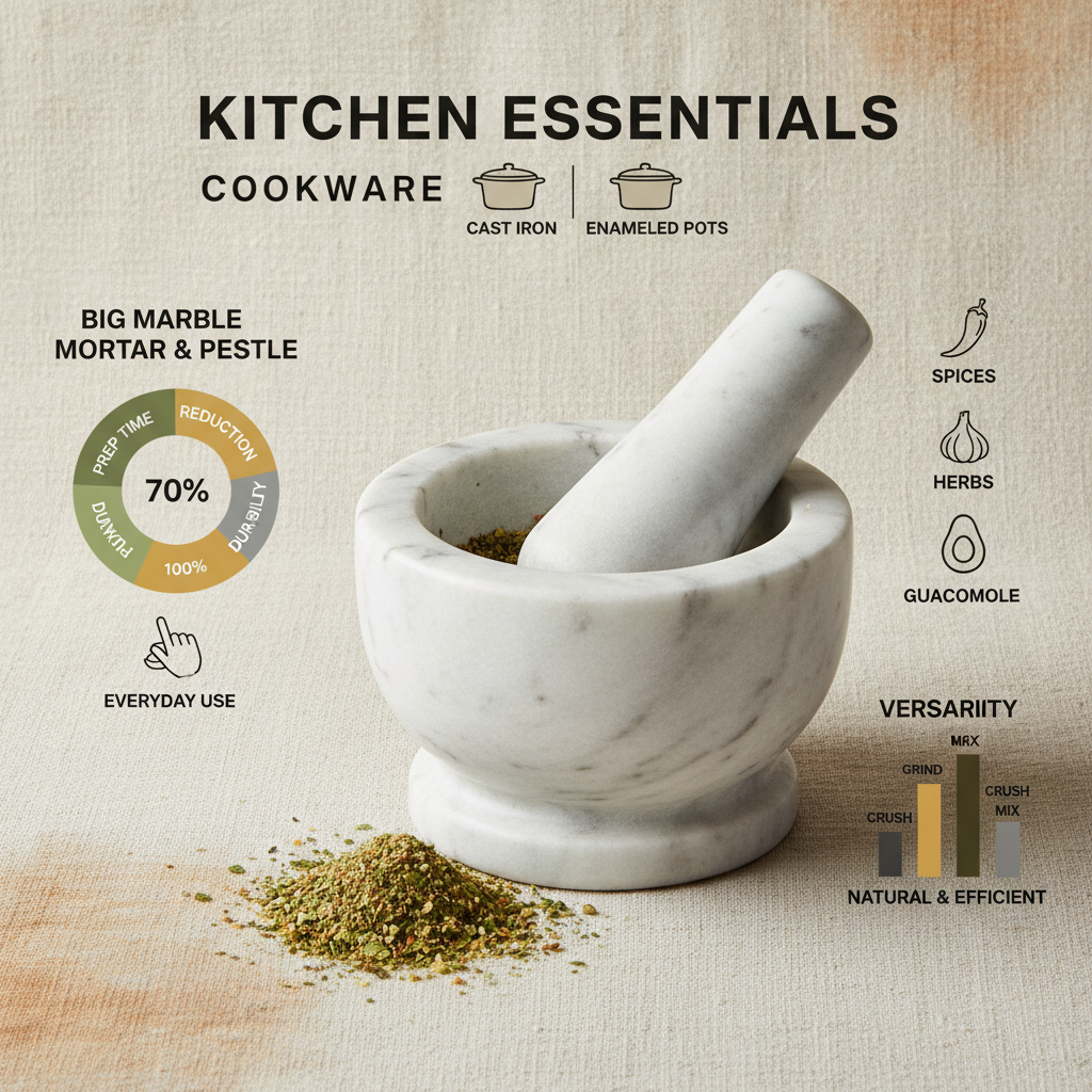 big marble mortar and pestle