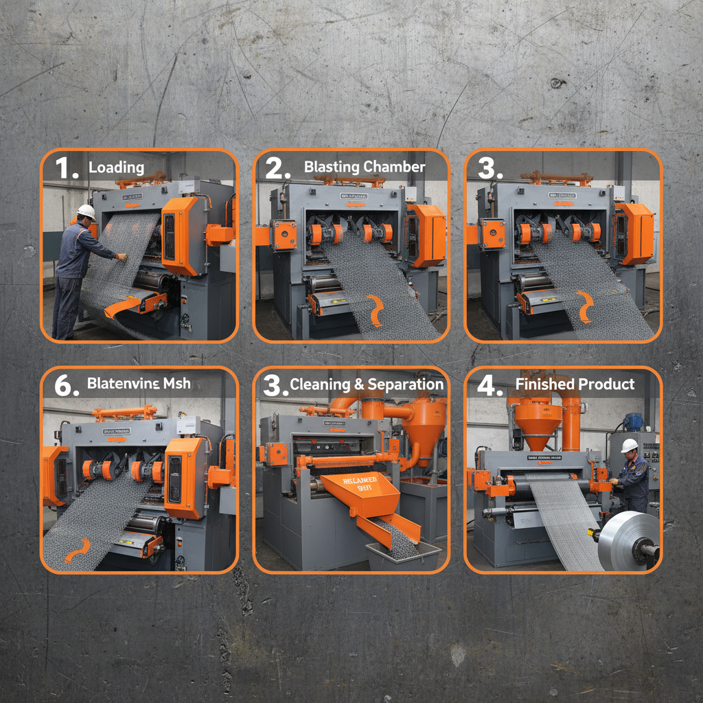 wire mesh shot blasting machine