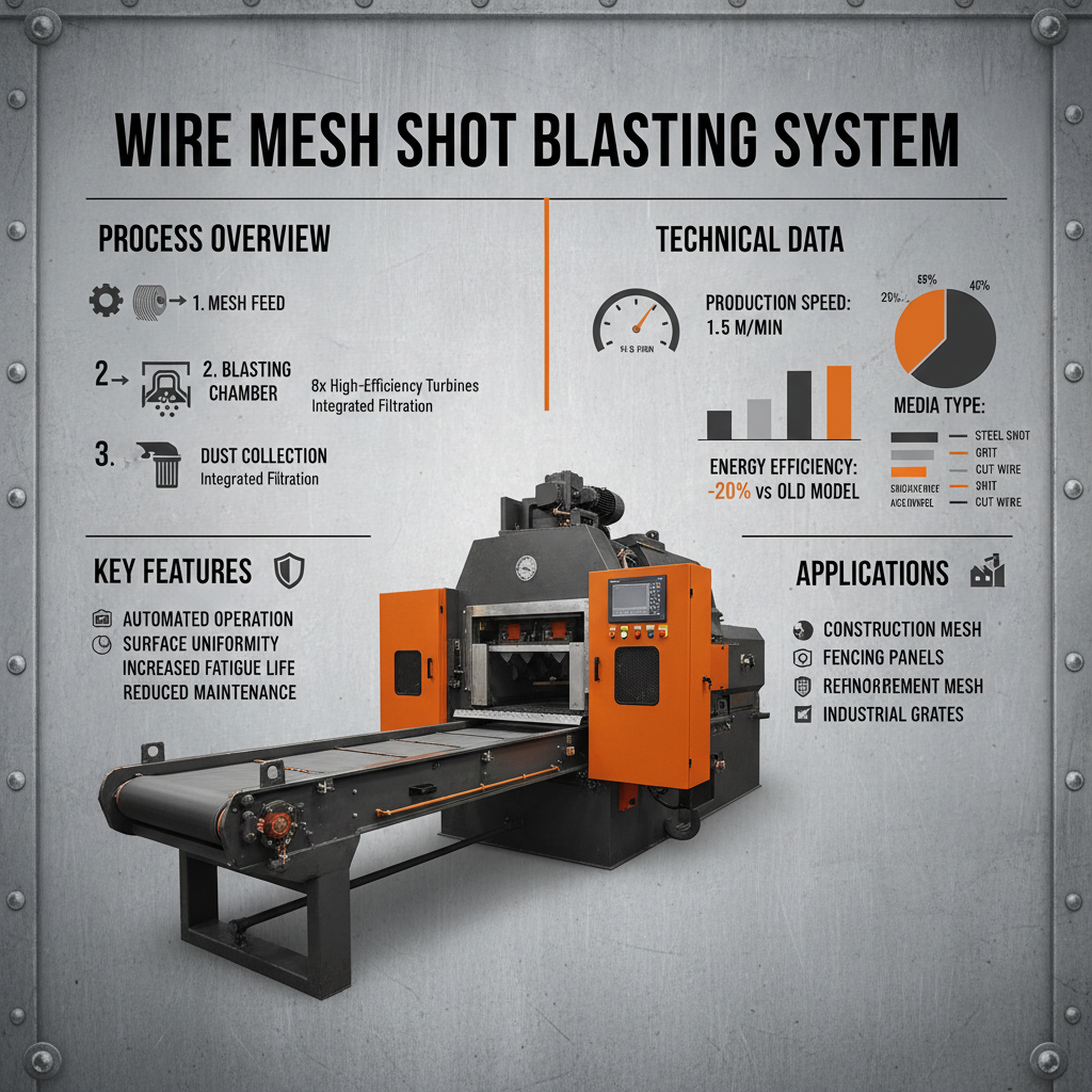 wire mesh shot blasting machine