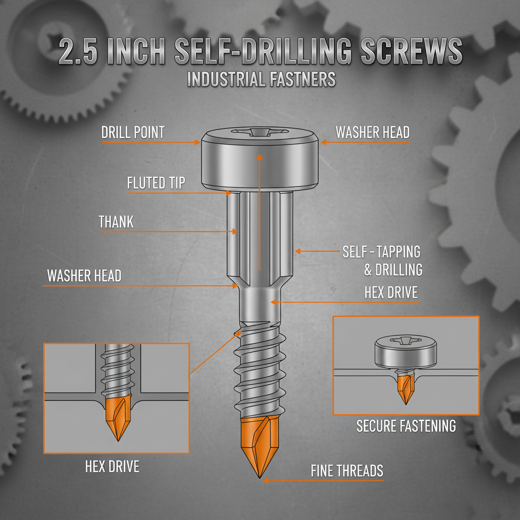 2.5 inch self drilling screws