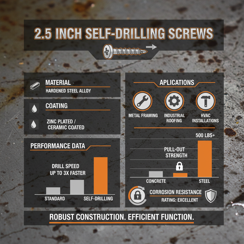 2.5 inch self drilling screws