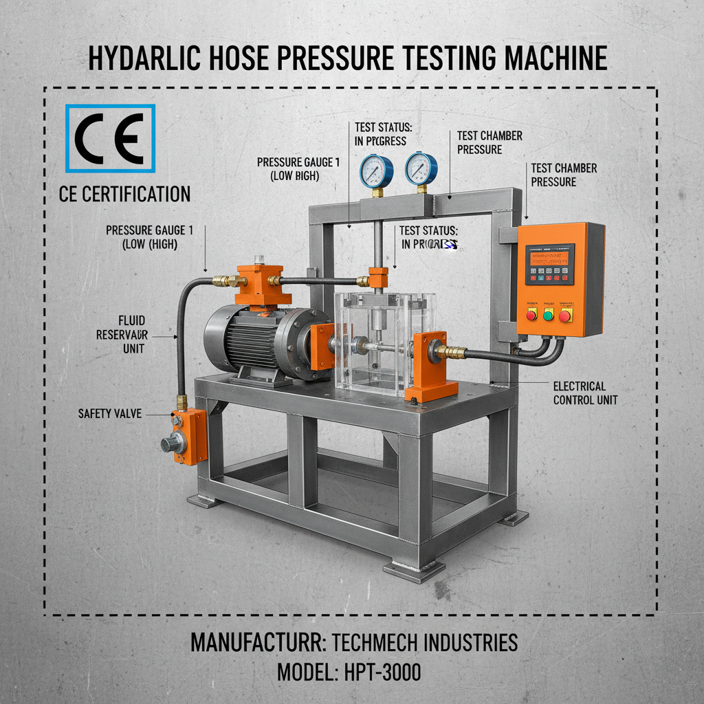 CE Certification hydraulic hose pressure testing machine