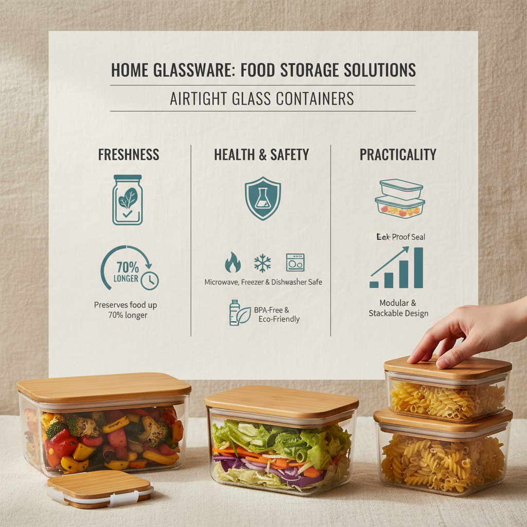 large airtight glass containers for food storage
