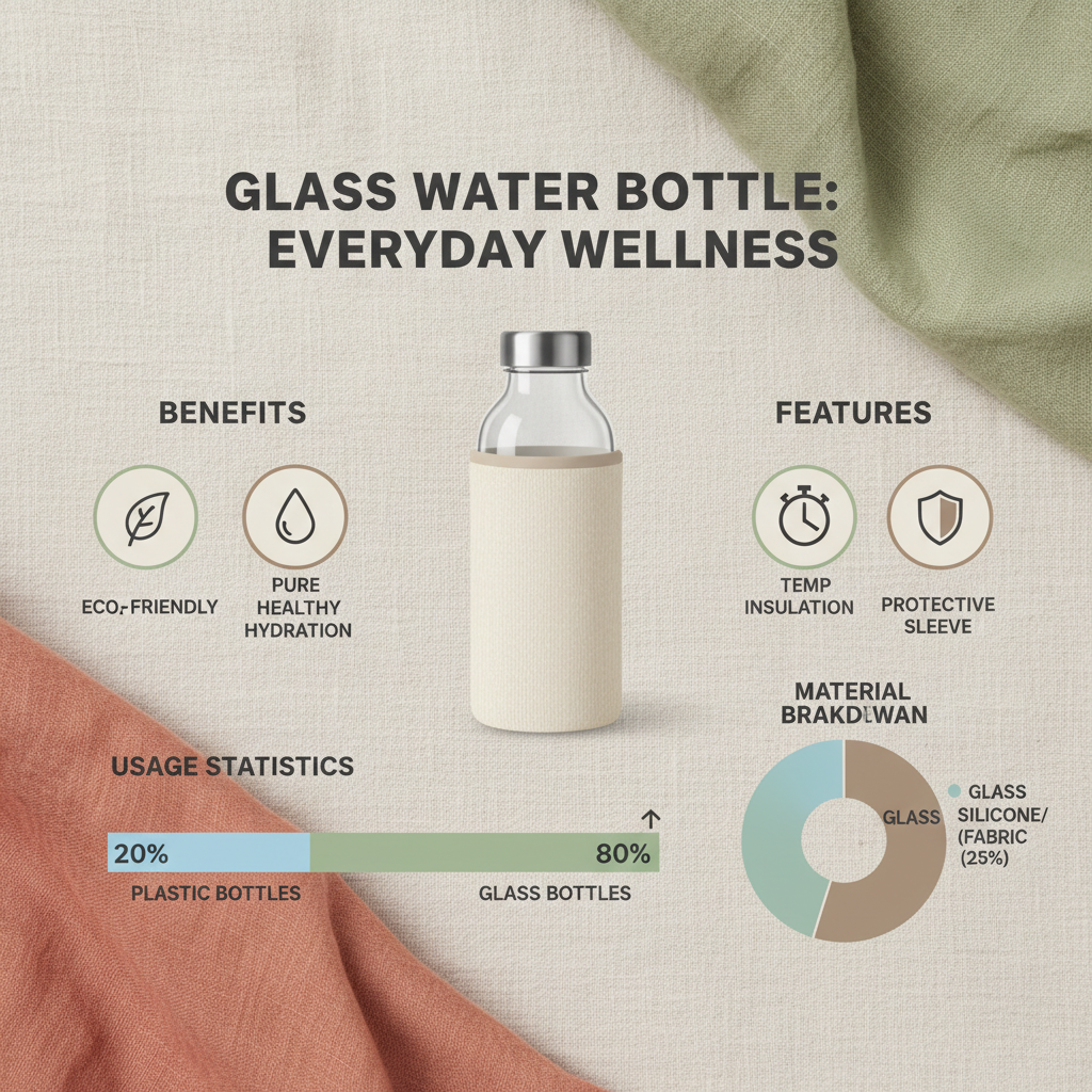 Durable Glass Water Bottle with Sleeve for Construction and Work Sites