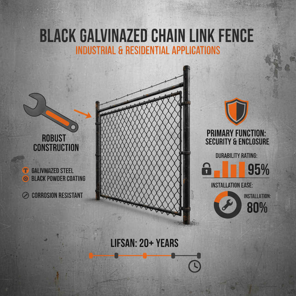 Reliable Black Galvanized Chain Link Fence for Security and Longevity