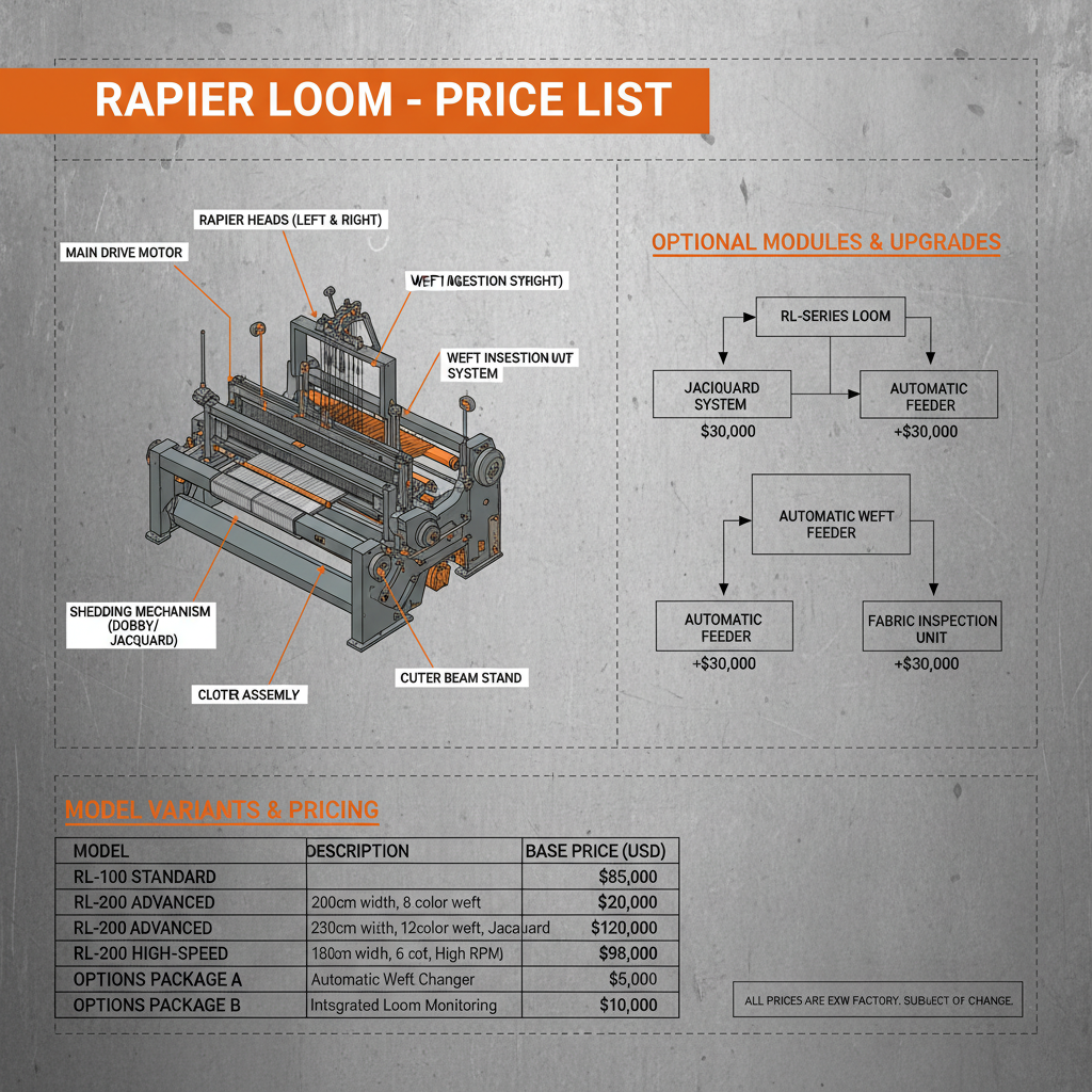 Comprehensive Rapier Loom Price List and Investment Guide for Textile Manufacturers