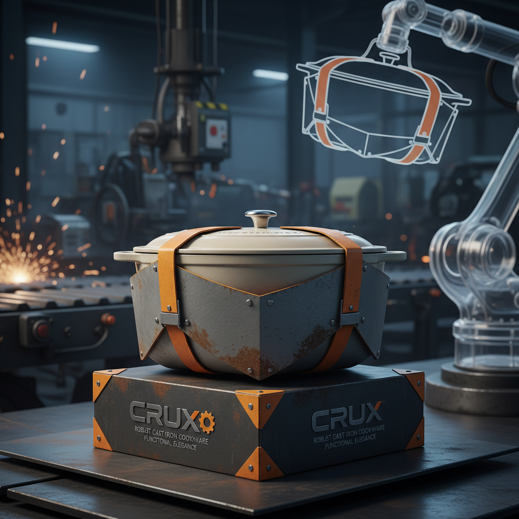 Durable Cast Iron Casserole Dish Cream for Construction and Reliable Cooking