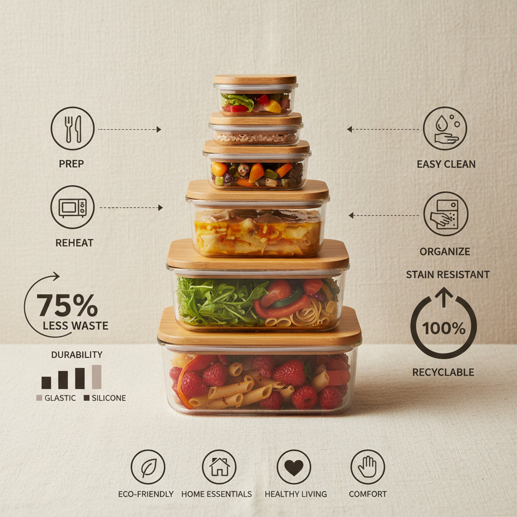 stacking glass food storage containers