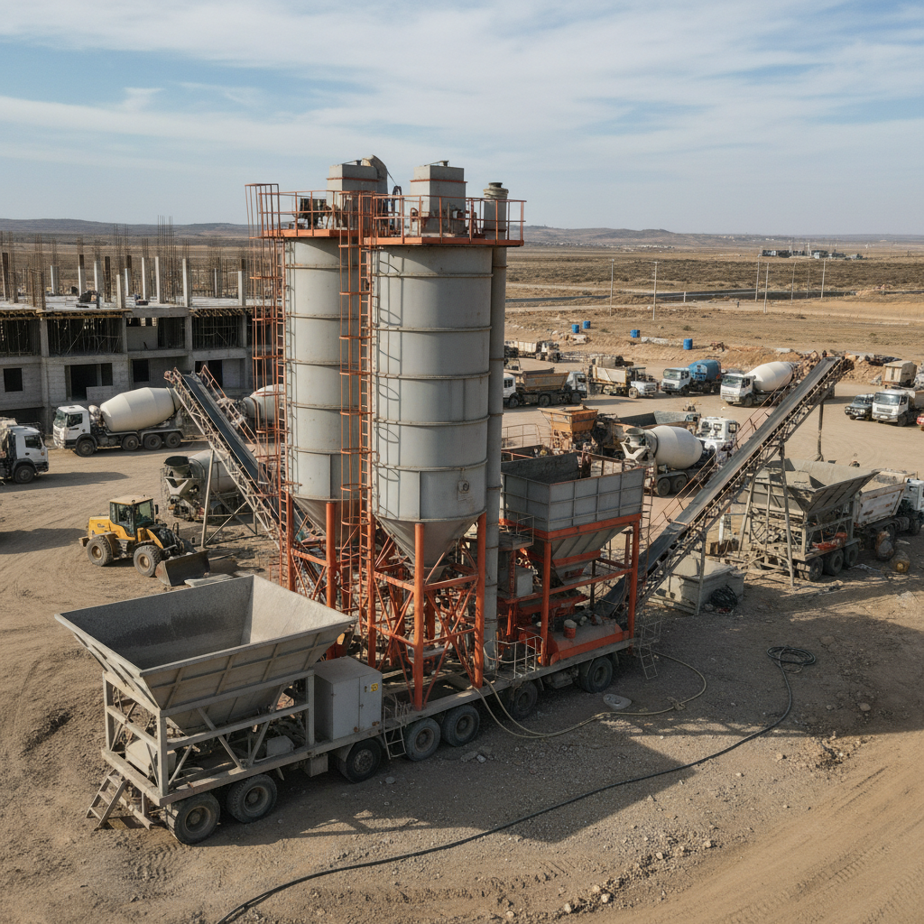 no foundation concrete batching plant