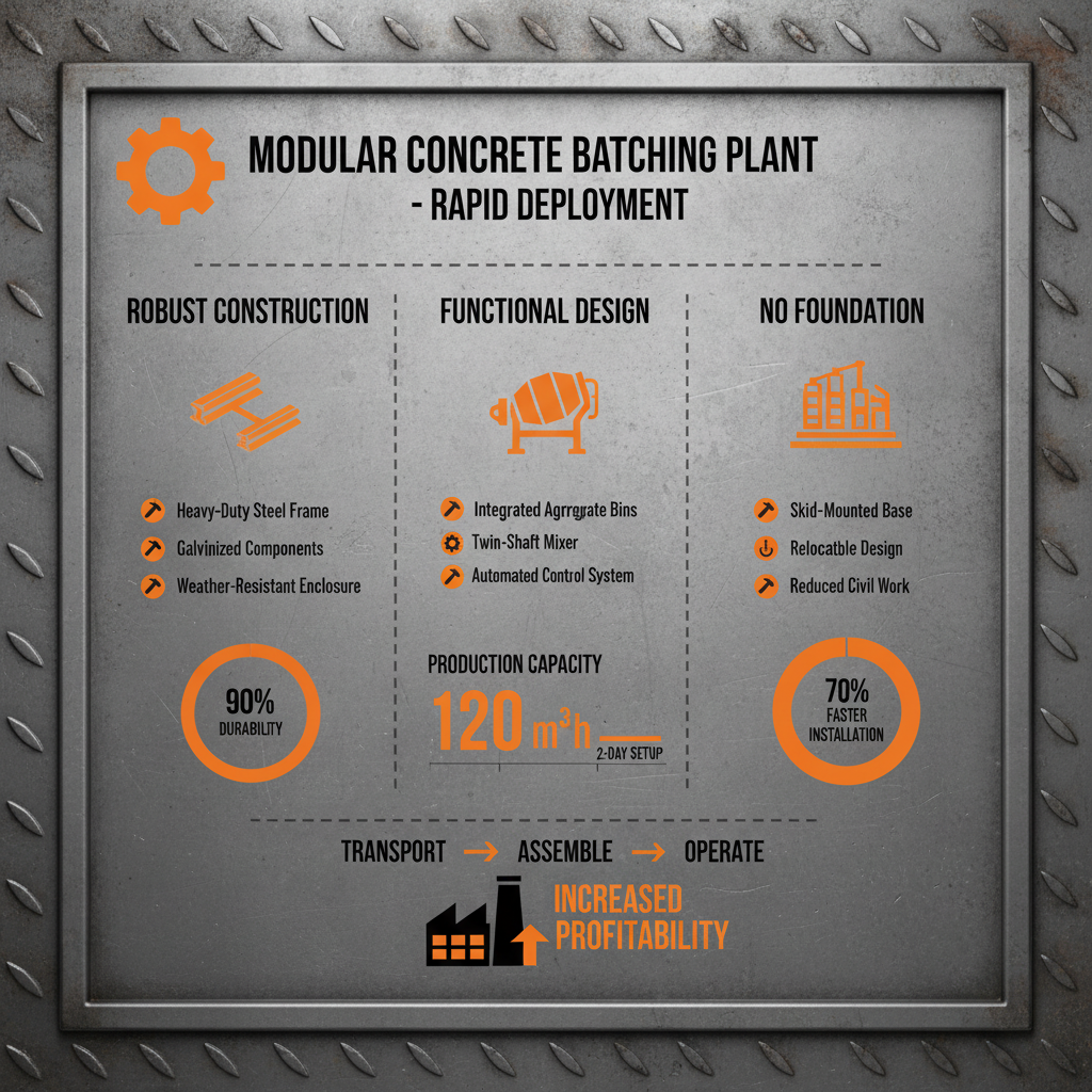 no foundation concrete batching plant