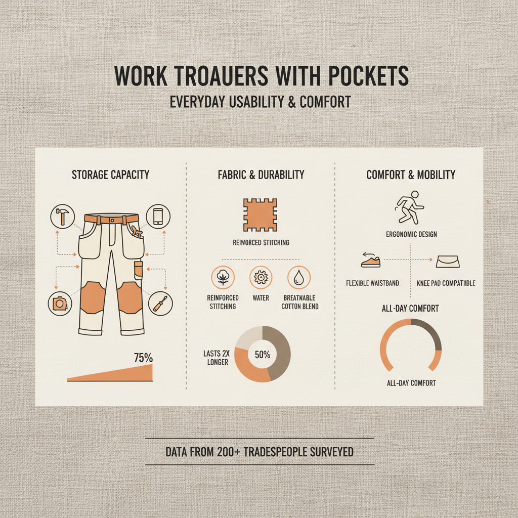 Durable Work Trousers with Pockets for Enhanced Jobsite Performance