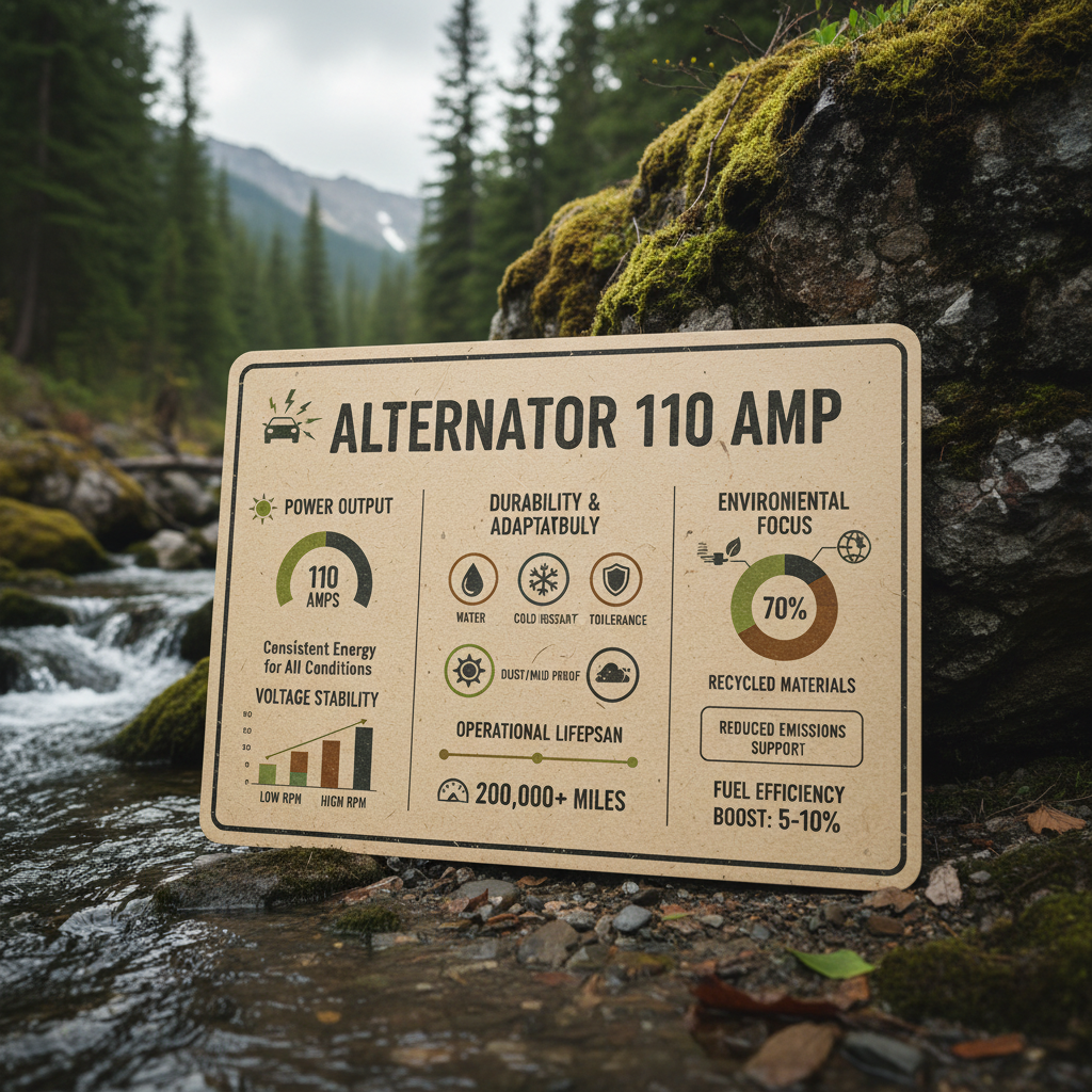The Essential Role of a Reliable Alternator 110 Amp for Consistent Power