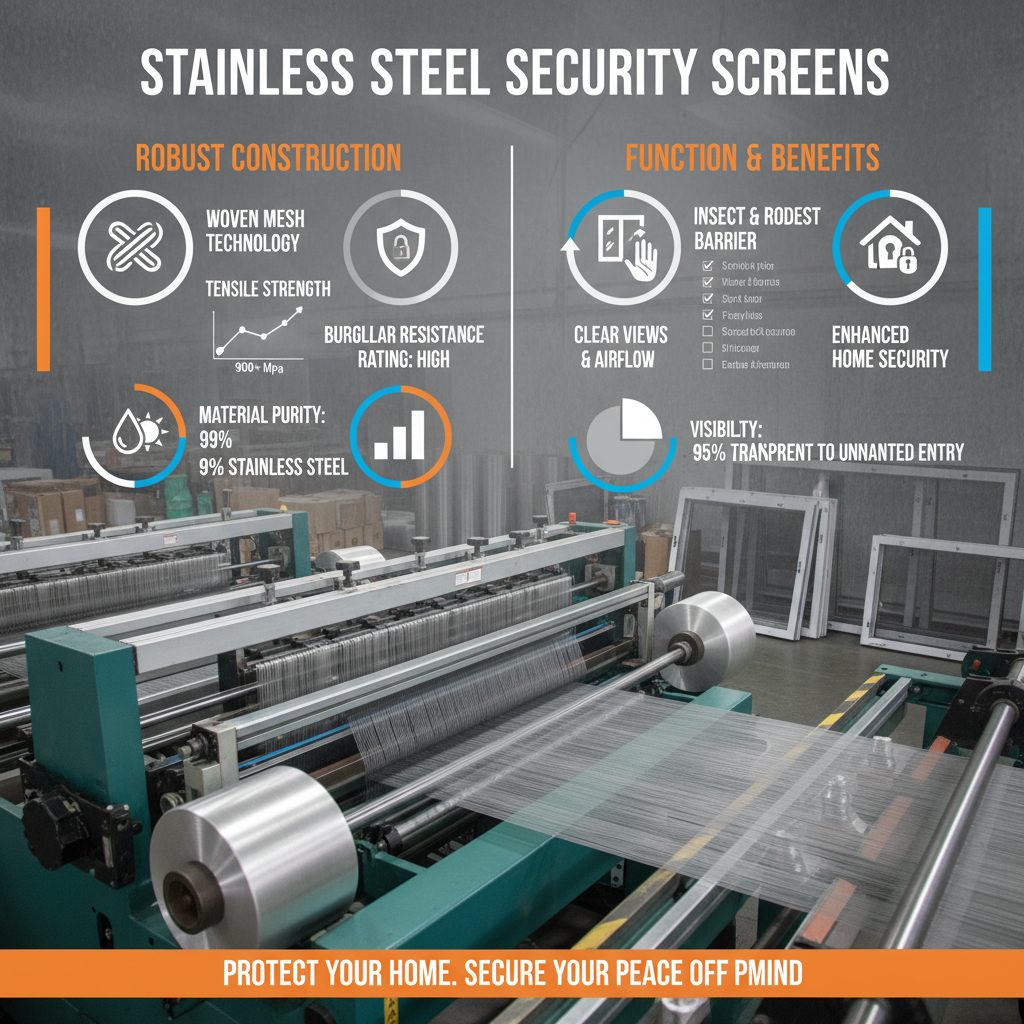 Enhancing Security and Aesthetics with Stainless Steel Security Screens