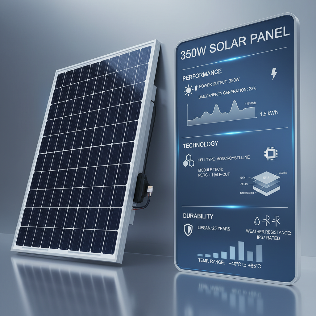 350w solar panel