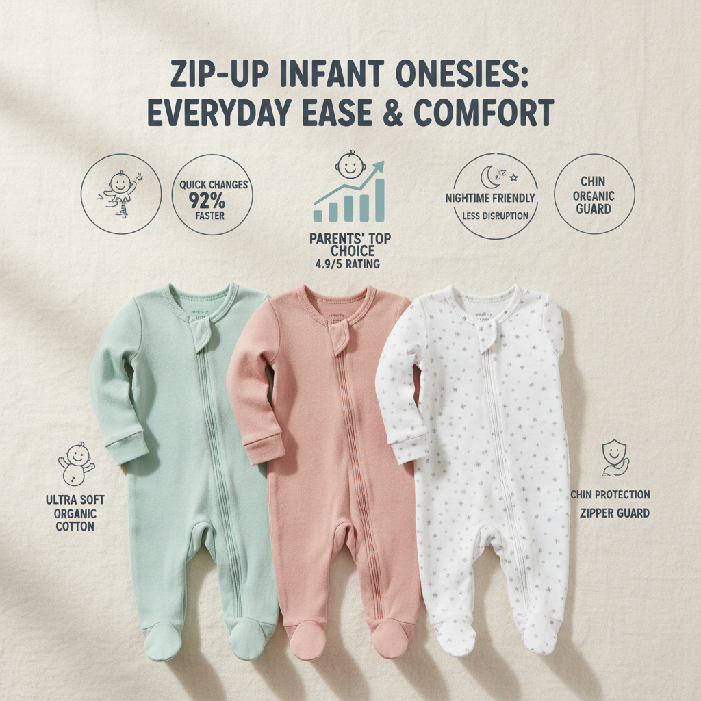 infant onesies with zipper