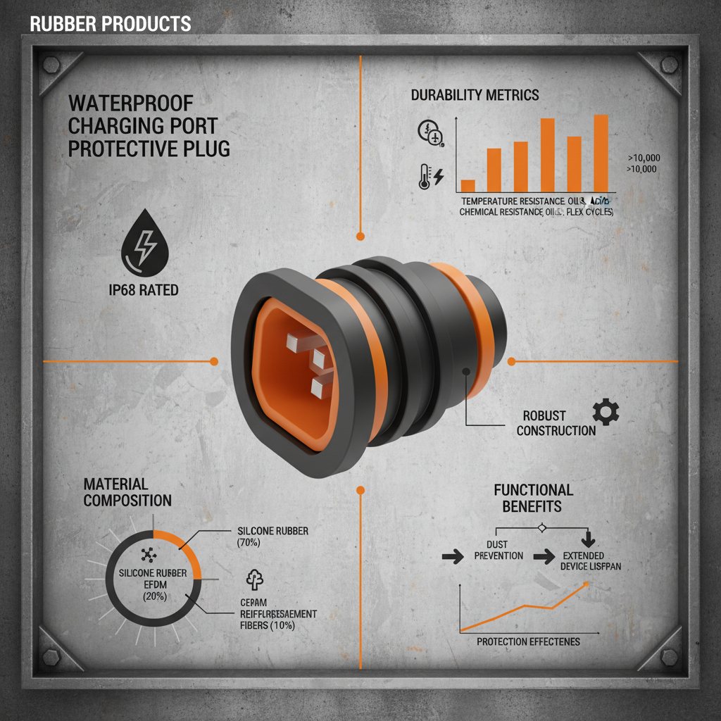 Waterproof charging port protective plug