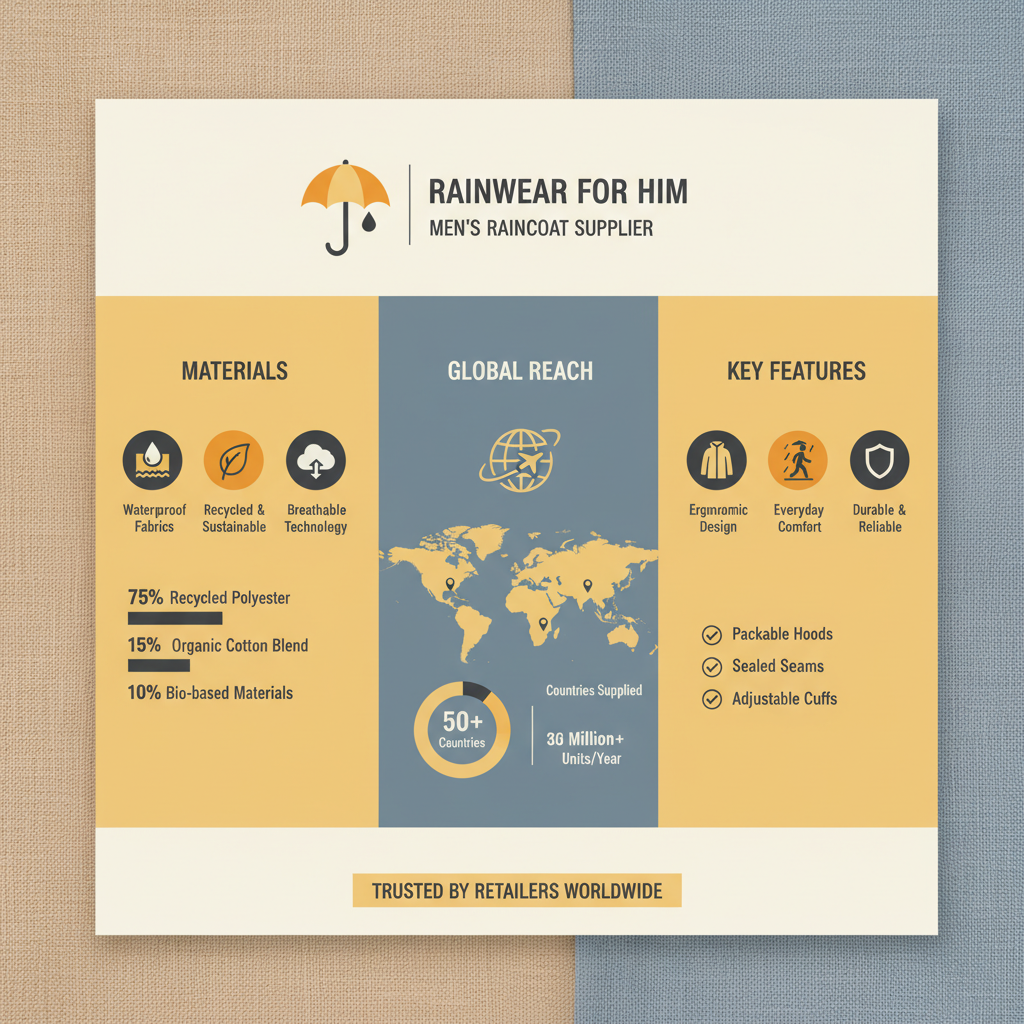 men rain coat Supplier