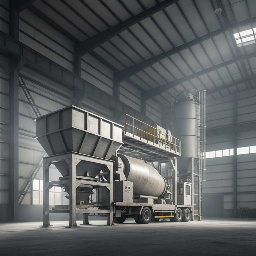 foundation-free mobile concrete batching plant