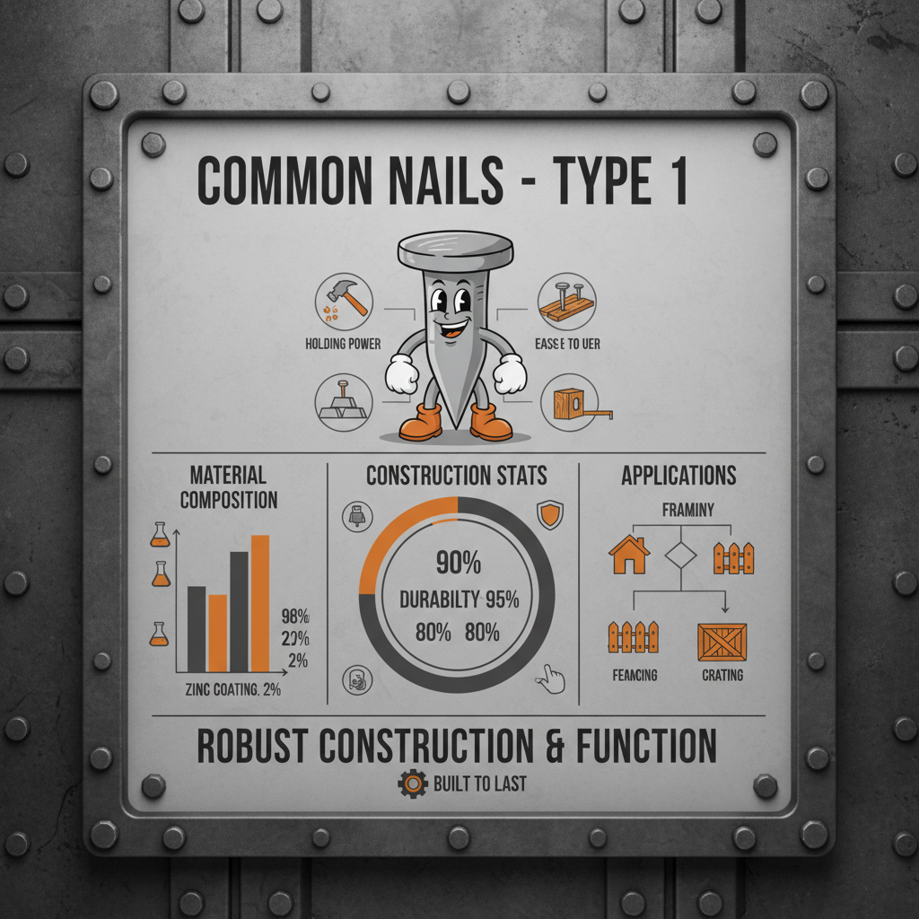 Understanding Common Nails 1 Cartoon Applications and Sizing Guide