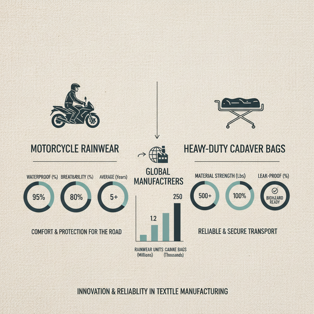 High Quality Motorcycle Rainwear and Heavy Duty Cadver Bag Manufacturers