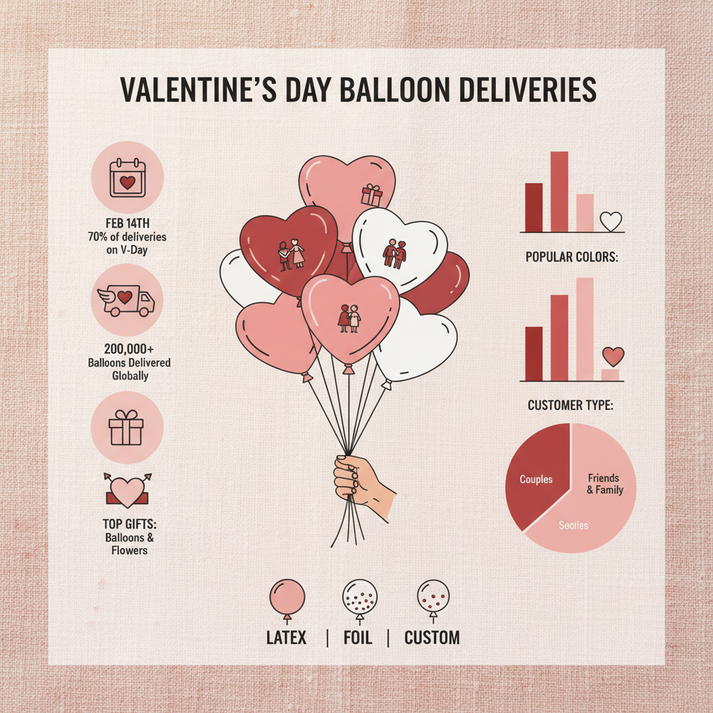 Express Your Love with Stunning Balloons Delivered for Valentine's Day