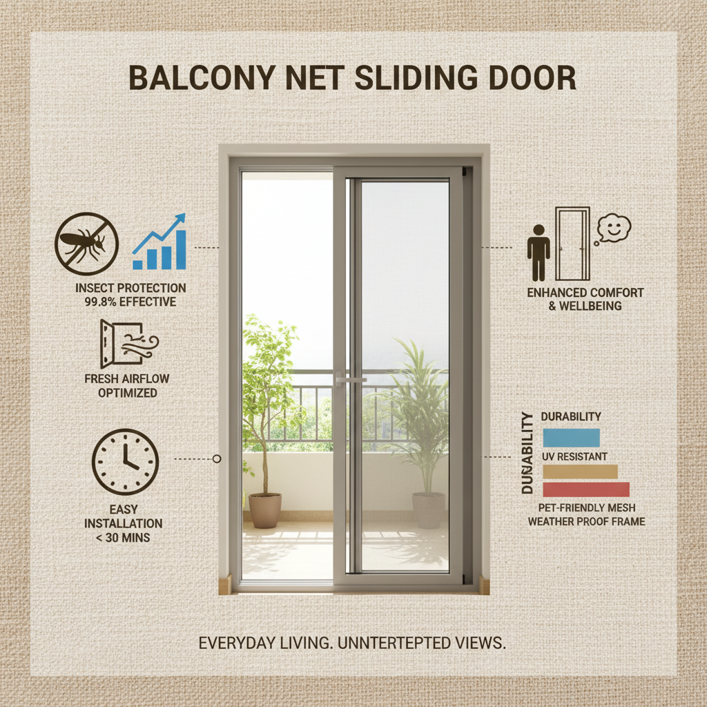 Enhance Your Outdoor Space with a Durable Net Sliding Door for Balcony