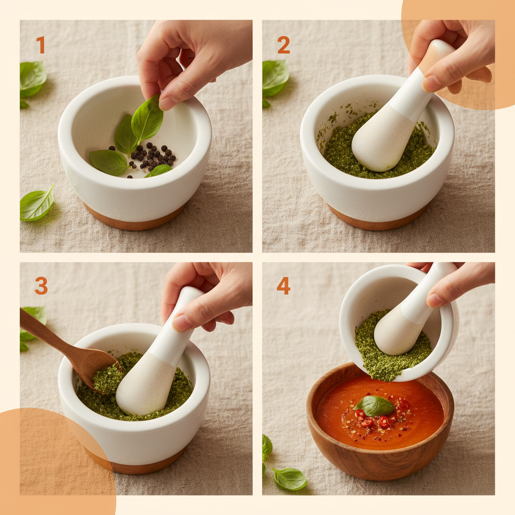 bright and homely pestle and mortar