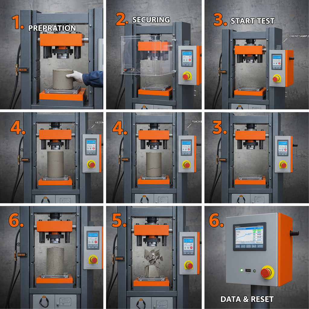 Cement strength testing machine