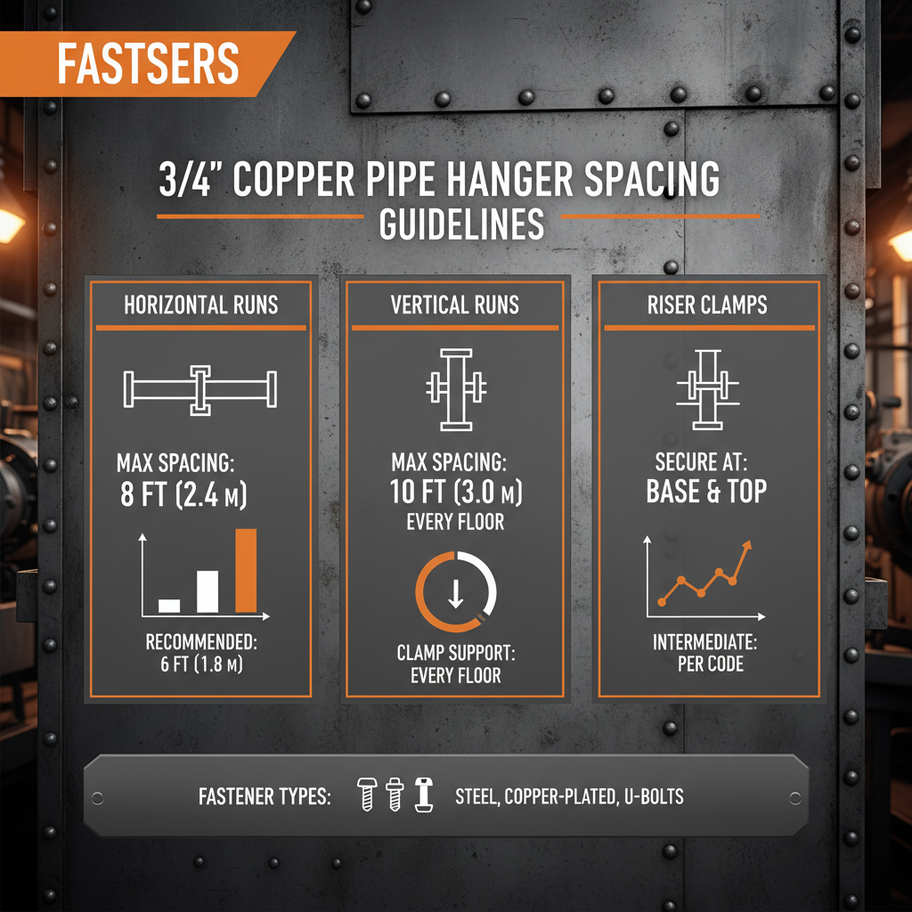 3 4 copper pipe hanger spacing