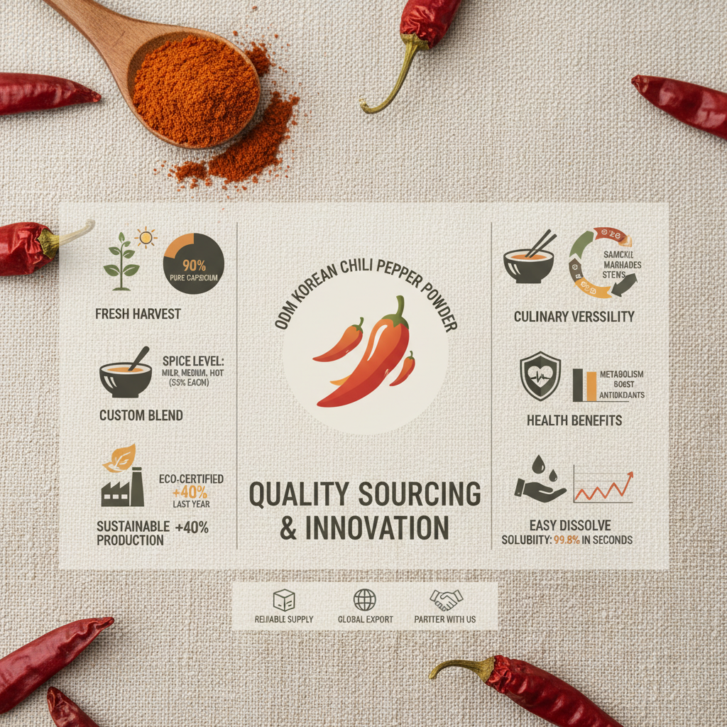 odm chili pepper powder korean