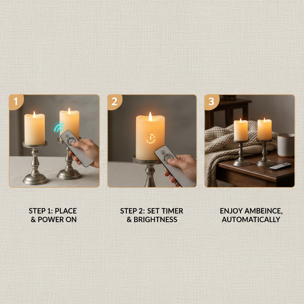 Enhance Your Ambiance with Safe and Realistic Automatic Flameless Candles