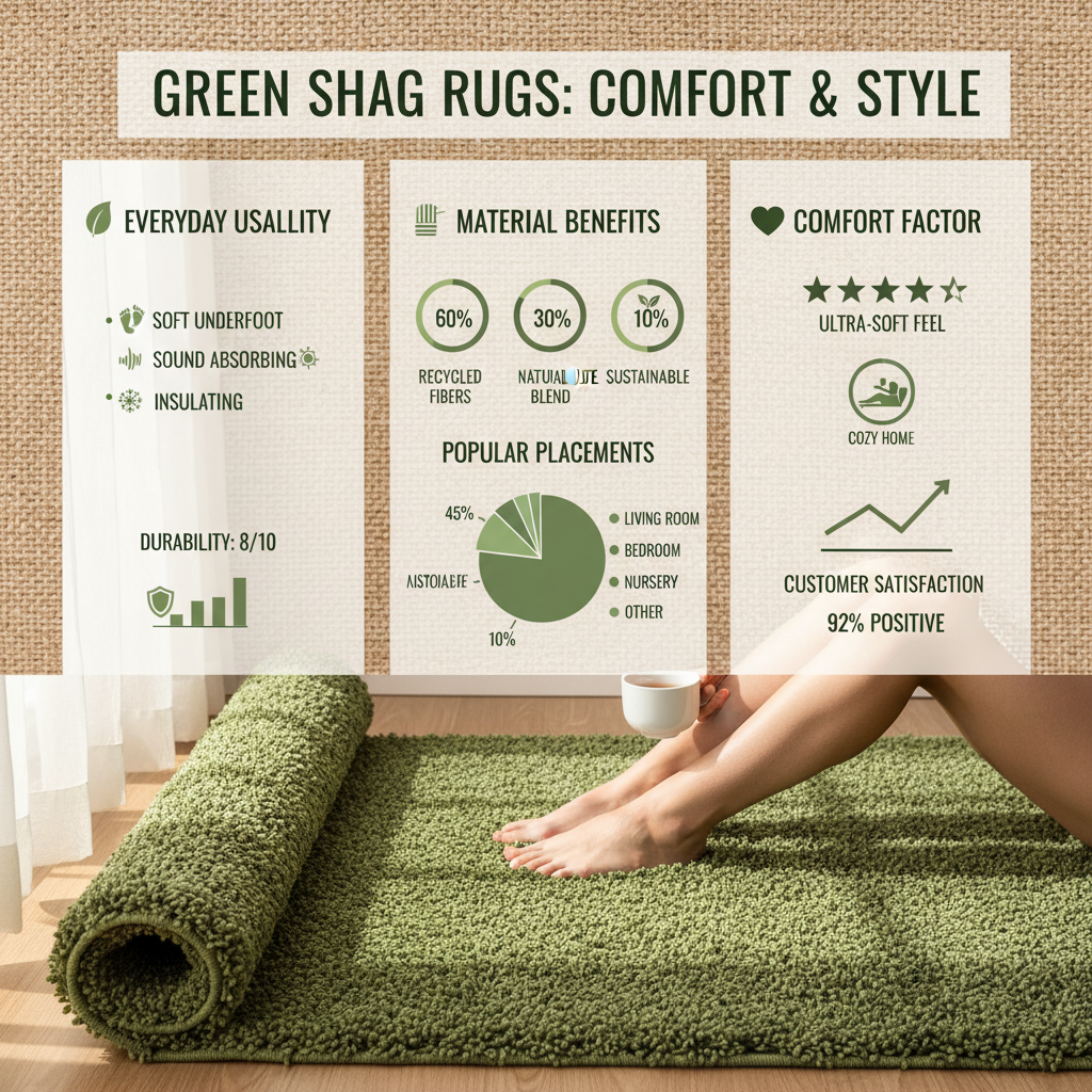 Enhance Your Home Decor with Luxurious Green Shag Rugs