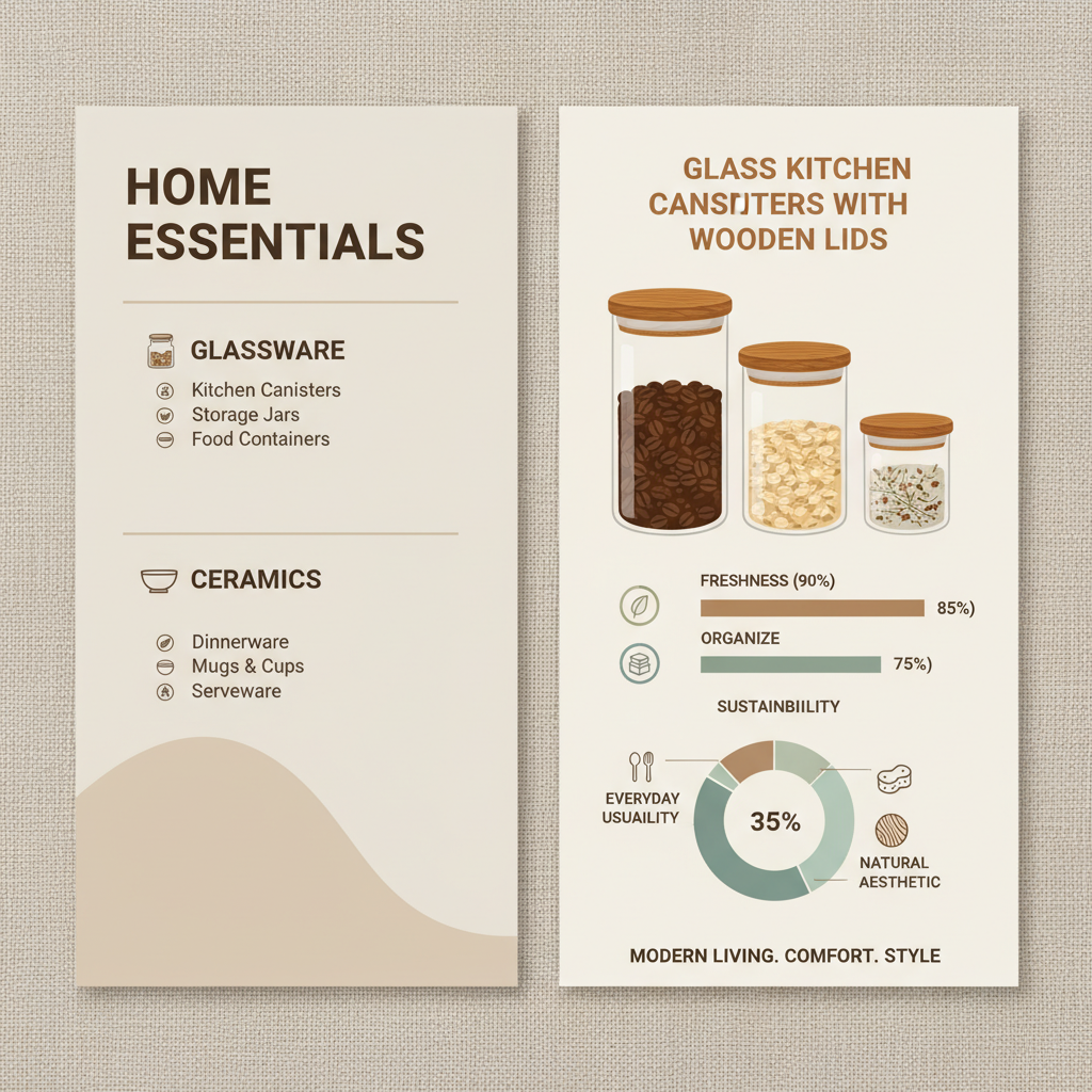 Enhance Your Kitchen with Stylish Glass Kitchen Canisters with Wooden Lids