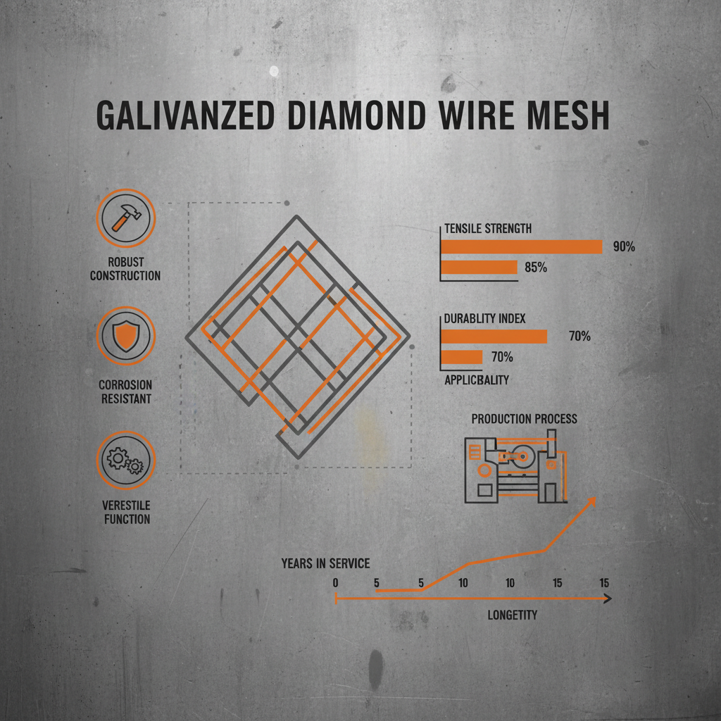 galvanized diamond wire mesh