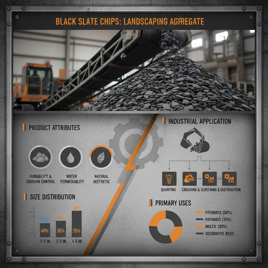 black slate chips for landscaping