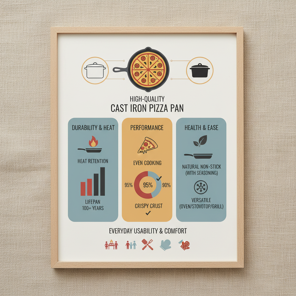 high quality cast iron pizza pan
