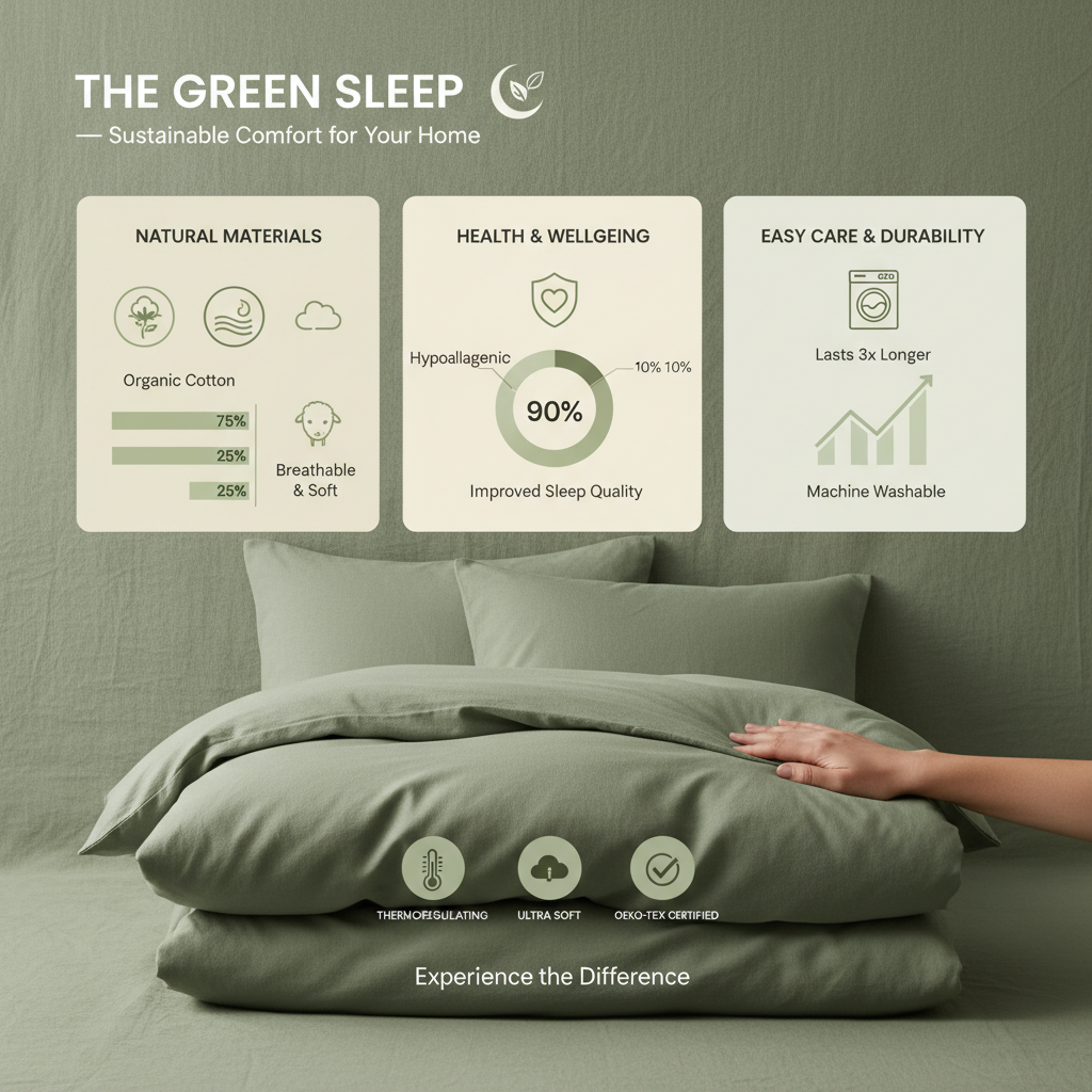 green duvet cover